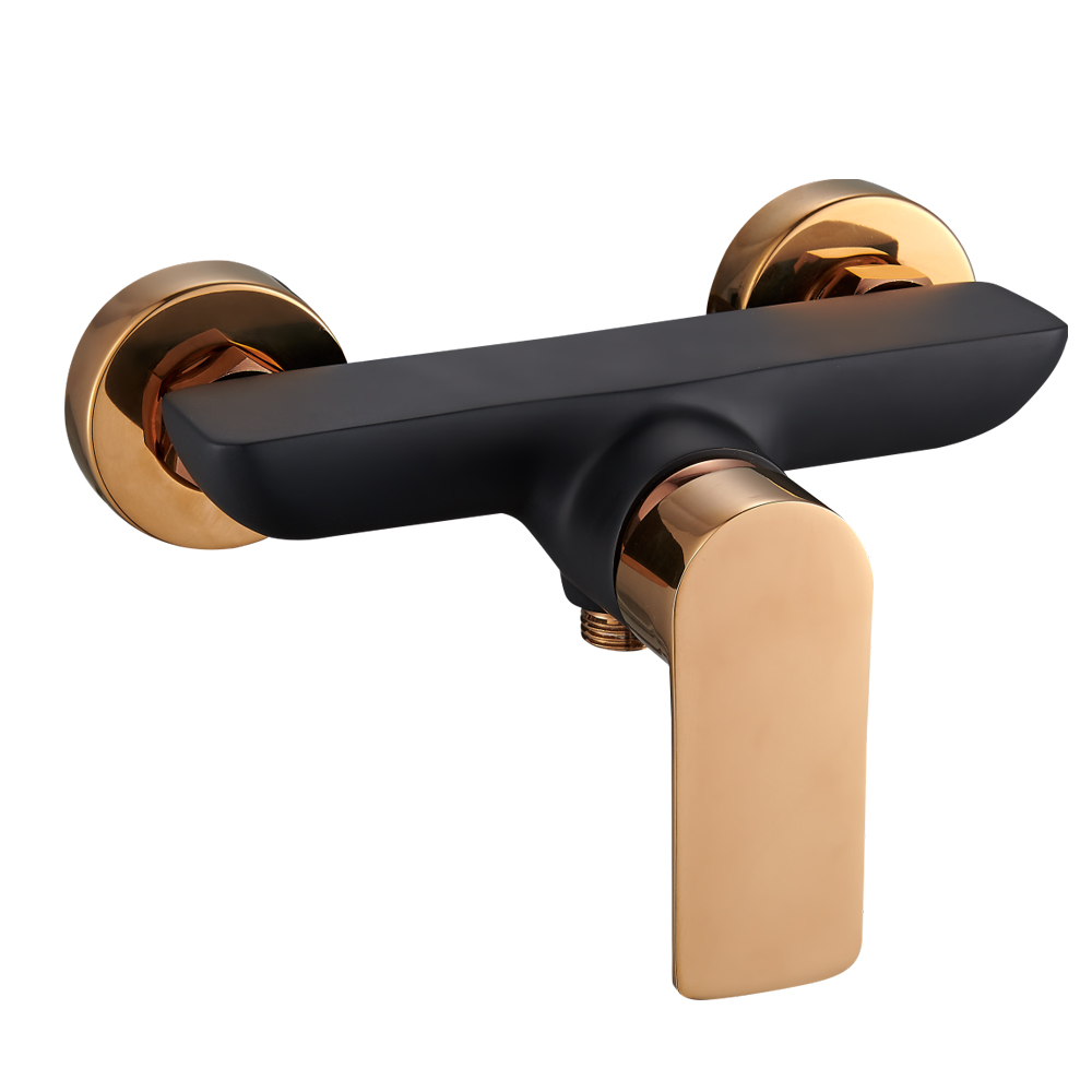 Black gold wall-mounted shower faucet