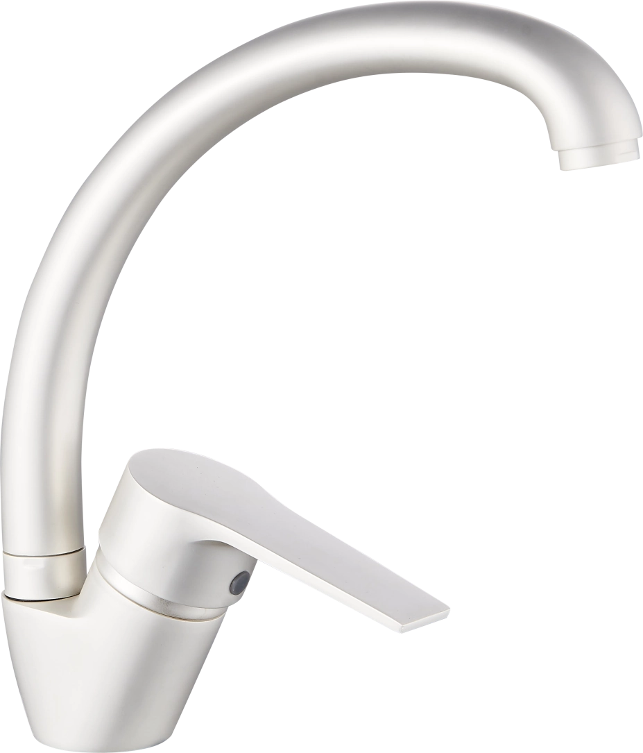 ماتي الأبيض صنبور المطبخ التجاري